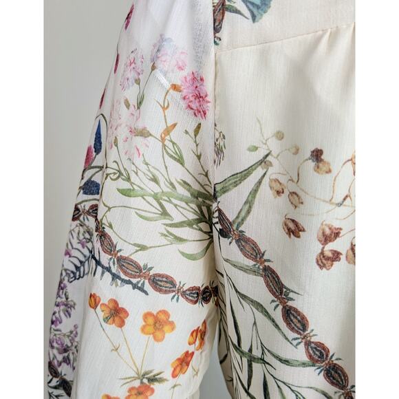 NEW Fairhope Babydoll Ruffled Sheer Boho Floral Dress 3/4 Sleeve Size Small - Picture 4 of 11